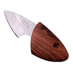 Sport si Outdoor - Camping - Cutite, bricege si accesorii - Cutite si bricege - Mini Cutit cu Teaca din Lemn, Agatatoare, Lama Otel Inoxidabil, 10 cm, Maro - Infinity.ro