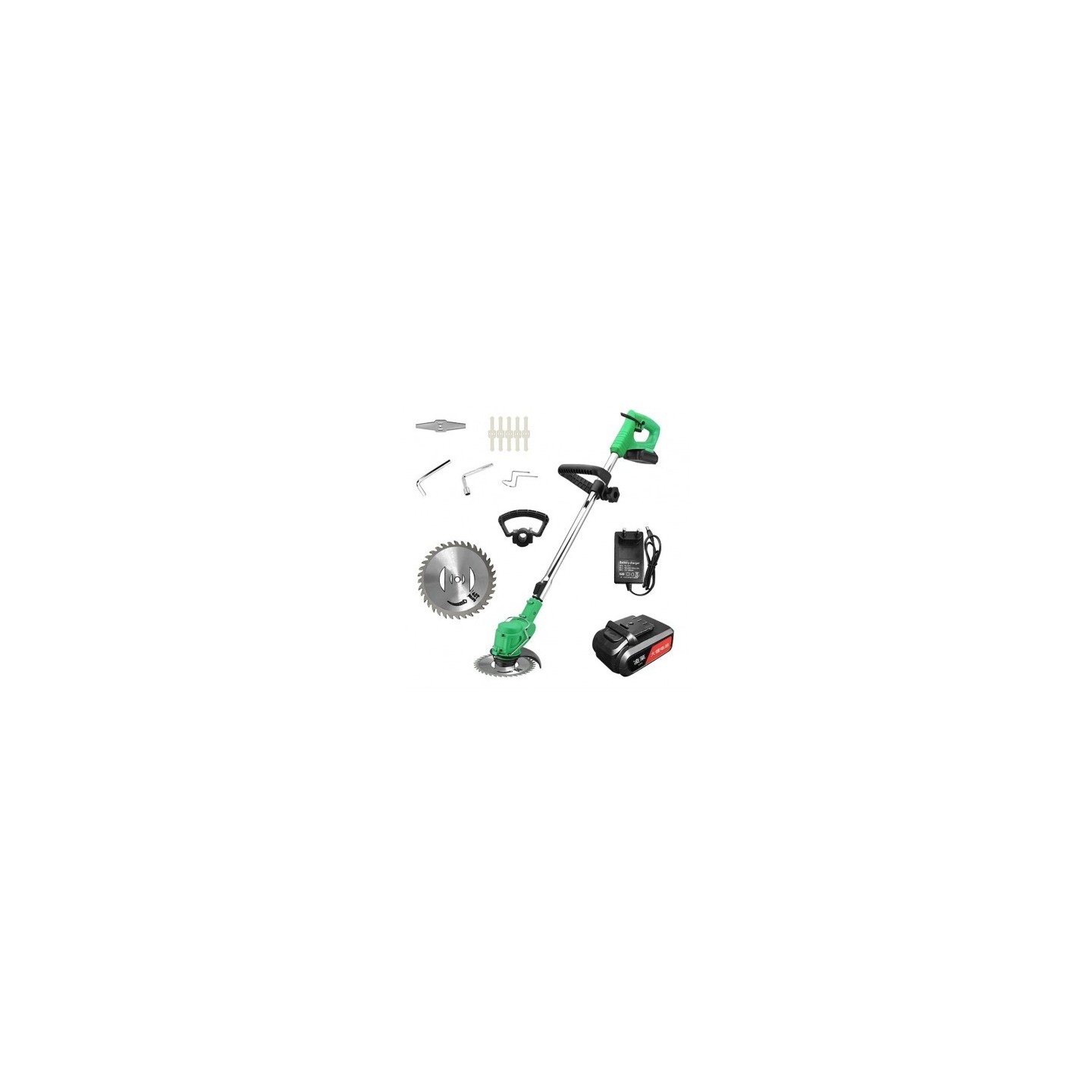 Motocoasa electrica, Masina de tuns iarba, cu 2 acumulatori, 48V, 6500 Mah, 120 cm