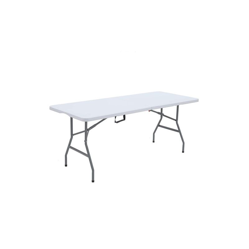 Sport si Outdoor - Camping - Mobilier pentru camping - Mese camping - Masa pliabila, de gradina, camping, cadru otel, 180x75x75, alba - Infinity.ro