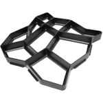 Casa si Gradina - Constructii - Pavaje si borduri - Matrita pentru pavaj, model abstract, aspect pietre naturale, 32 x 32 x 4 cm, negru - Infinity.ro