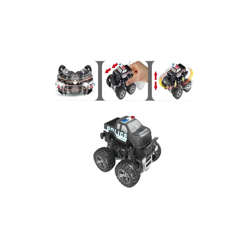 Jucarii, Copii si Bebe - Jucarii si jocuri - Vehicule si jucarii cu telecomanda - Masinute - Masinuta off-road 4 x 4, monster truck, Politie, negru - Infinity.ro