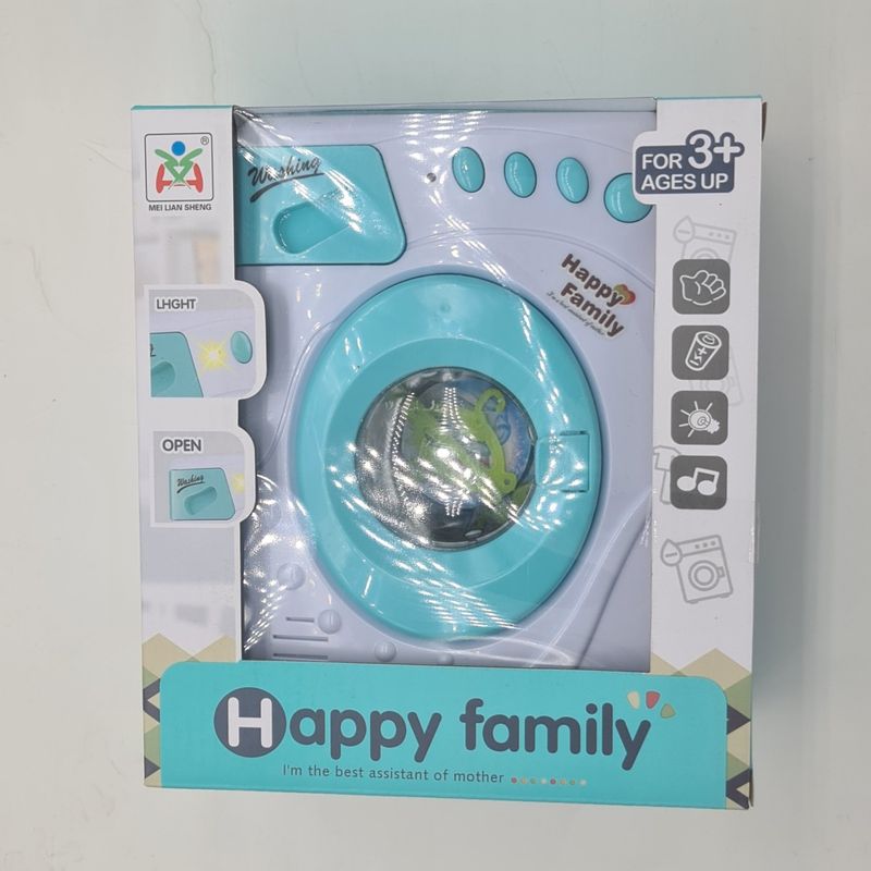 Jucarii, Copii si Bebe - Jucarii si jocuri - Jucarii de rol - Seturi de curatenie copii si accesorii - Masina de spalat de jucarie, 14 x 10 cm, albastra, 3 ani+, cu sunet - Infinity.ro