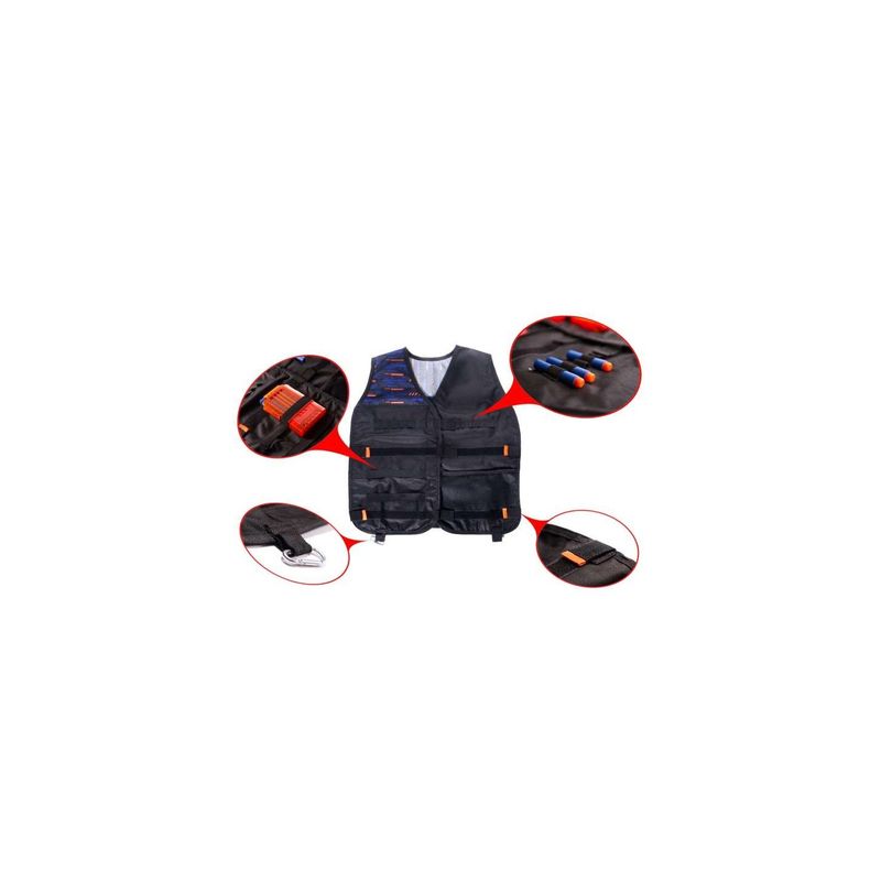 Sport si Outdoor - Echipament Sportiv - Imbracaminte sport - Veste sport - Vesta tactica, pentru Nerf, buzunare gloante, suporturi incarcatoare - Infinity.ro