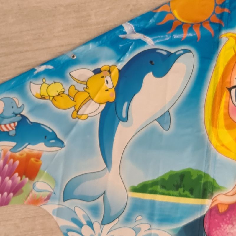 Jucarii, Copii si Bebe - Jucarii si jocuri - Jucarii de exterior - Zmeie si jucarii zburatoare - Zmeu multicolor, model sirena, tip deltaplan, 100 x 120cm - Infinity.ro