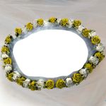 Fashion, accesorii si bijuterii - Copii - Articole botez - Trusouri si accesorii botez - Tul pentru decor cristelnita, trandafiri sapun galbeni si albi, 150 cm - Infinity.ro