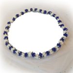 Fashion, accesorii si bijuterii - Copii - Articole botez - Trusouri si accesorii botez - Tul pentru decor cristelnita, trandafiri sapun albastrii si albi, 260 cm - Infinity.ro