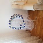 Fashion, accesorii si bijuterii - Copii - Articole botez - Trusouri si accesorii botez - Tul pentru decor cristelnita, trandafiri sapun albastrii si albi, 260 cm - Infinity.ro