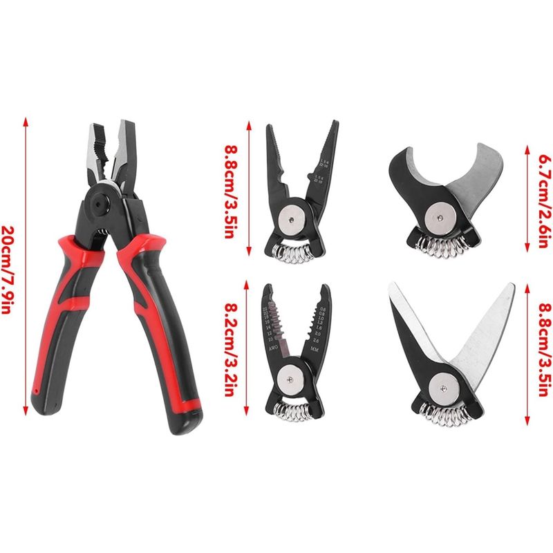 Sport si Outdoor - Camping - Cutite, bricege si accesorii - Unelte multifunctionale - Unealta 5 in 1 Profesionala, Taietor, Dezizolator, Sertizor, Foarfeca, din Otel, 20 cm - Infinity.ro