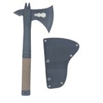 Casa si Gradina - Gradinarit si plante - Unelte gradinarit - Topoare - Topor autoaparare 33cm 2 taisuri maner cauciuc model cu lant maro - Infinity.ro