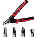 Sport si Outdoor - Camping - Cutite, bricege si accesorii - Unelte multifunctionale - Unealta 5 in 1 Profesionala, Taietor, Dezizolator, Sertizor, Foarfeca, din Otel, 20 cm - Infinity.ro