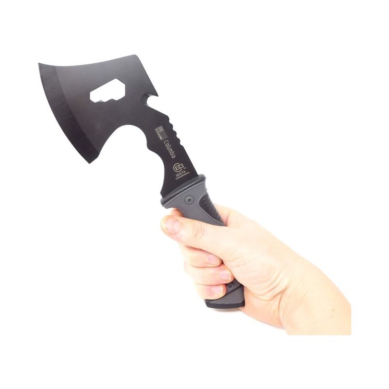 Casa si Gradina - Gradinarit si plante - Unelte gradinarit - Topoare - Topor Multifunctional Din Otel, Desfacator, Maner Gri Si Negru, Husa Negru, 30 cm - Infinity.ro