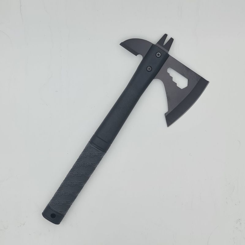 Casa si Gradina - Gradinarit si plante - Unelte gradinarit - Topoare - Topor autoaparare 33cm 2 taisuri maner cauciuc model cu lant negru - Infinity.ro