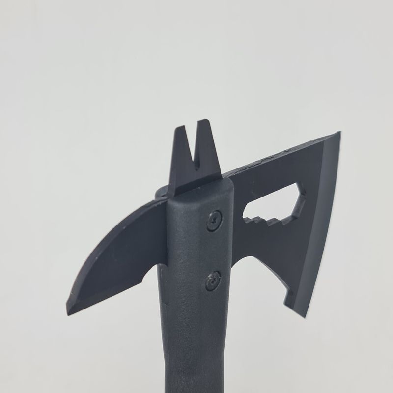 Casa si Gradina - Gradinarit si plante - Unelte gradinarit - Topoare - Topor autoaparare 33cm 2 taisuri maner cauciuc model cu lant negru - Infinity.ro