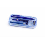 Carti si Birotica - Rechizite - Instrumente geometrice - Trusa Set 8 de Geometrie in Cutie pentru Scoala, Plastic, Albastru - Infinity.ro