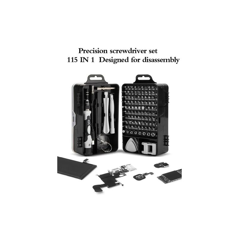 Casa si Gradina - Constructii - Scule de mana si unelte - Surubelnite - Trusa Surubelnite 115 in 1 pentru Electronice Precizie PC Telefon - Infinity.ro