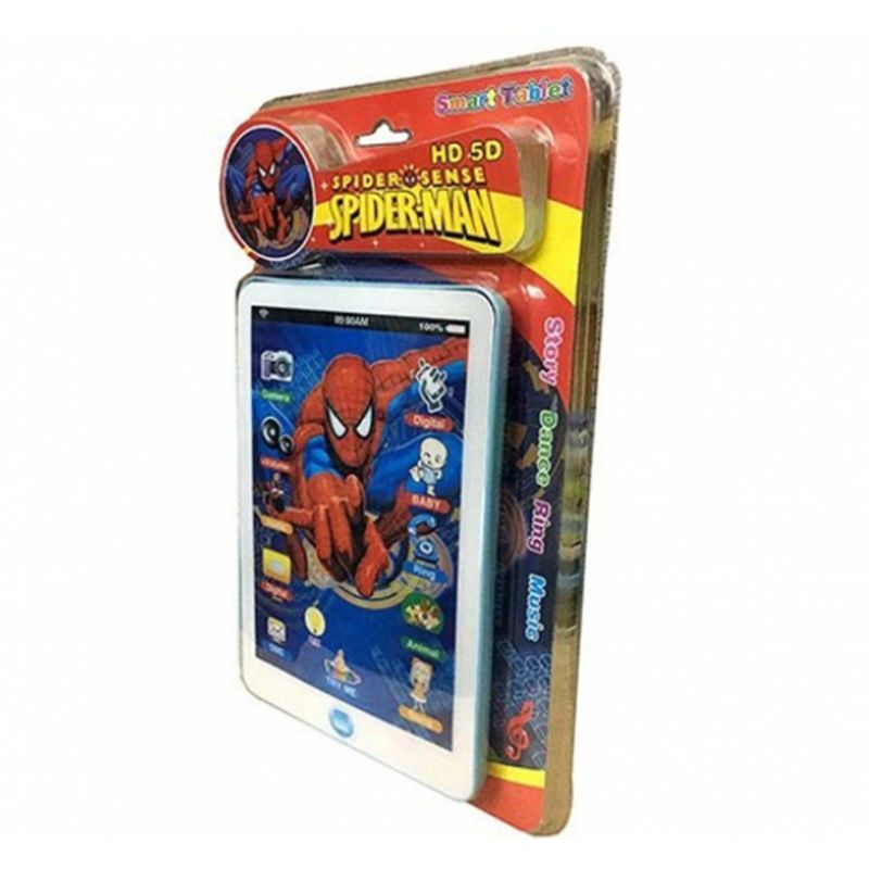 Jucarii, Copii si Bebe - Jucarii si jocuri - Jucarii & jocuri educative - Laptopuri, tablete si gadget-uri copii - Tableta de jucarie, Spider-Man, meoldii si alte sunete, 25 x 19 cm - Infinity.ro