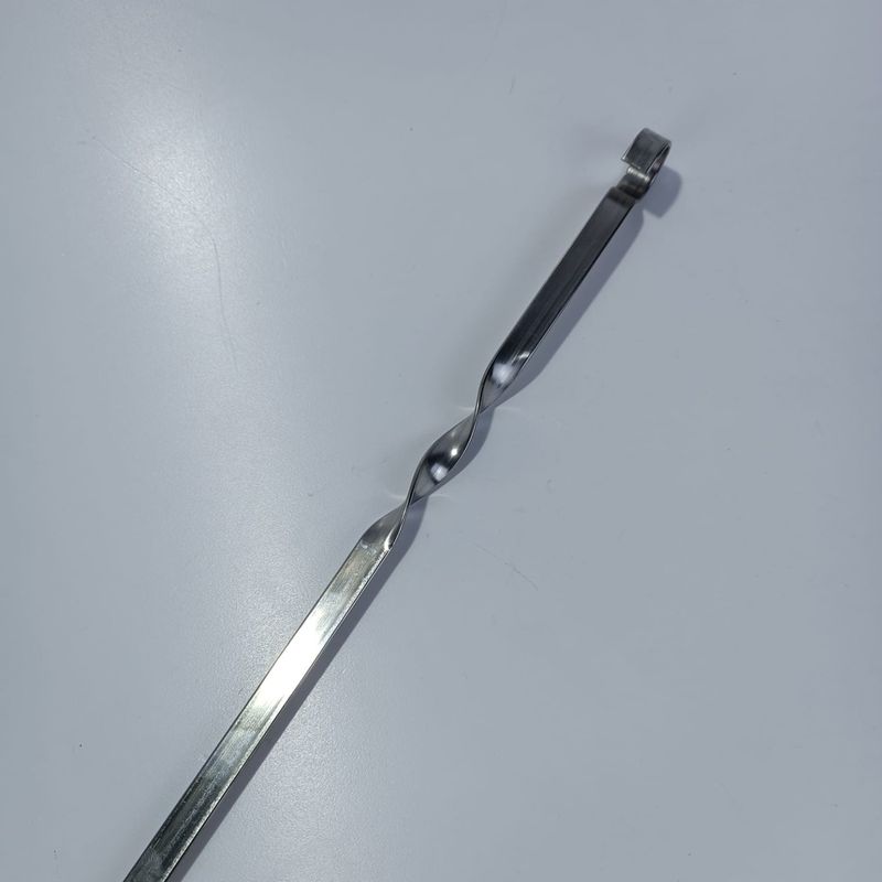 Casa si Gradina - Gradina si terasa - Gratare si accesorii - Accesorii gratare - Tepusa Pentru Frigarui cu Inel Din Otel Inoxidabil, 60 cm, Argintiu - Infinity.ro