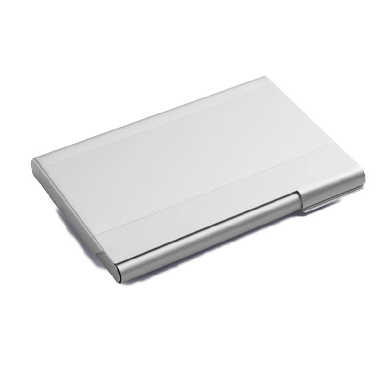 Carti si Birotica - Birotica - Accesorii de birou - Alte accesorii birou - Suport carti de vizita mic si usor aluminiu, Dalimag, 95 x 65 x 7 mm - Infinity.ro