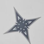 Sport si Outdoor - Sporturi de contact - Produse autoaparare - Steluta ninja pentru aruncat la tinta, neagra, 4 colturi, 10 cm - Infinity.ro