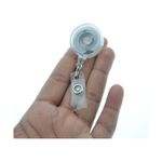 Carti si Birotica - Birotica - Accesorii de birou - Alte accesorii birou - Suport pentru ecuson cu clip metalic extensibil, pana la 900 mm, clip transparent, alb - Infinity.ro
