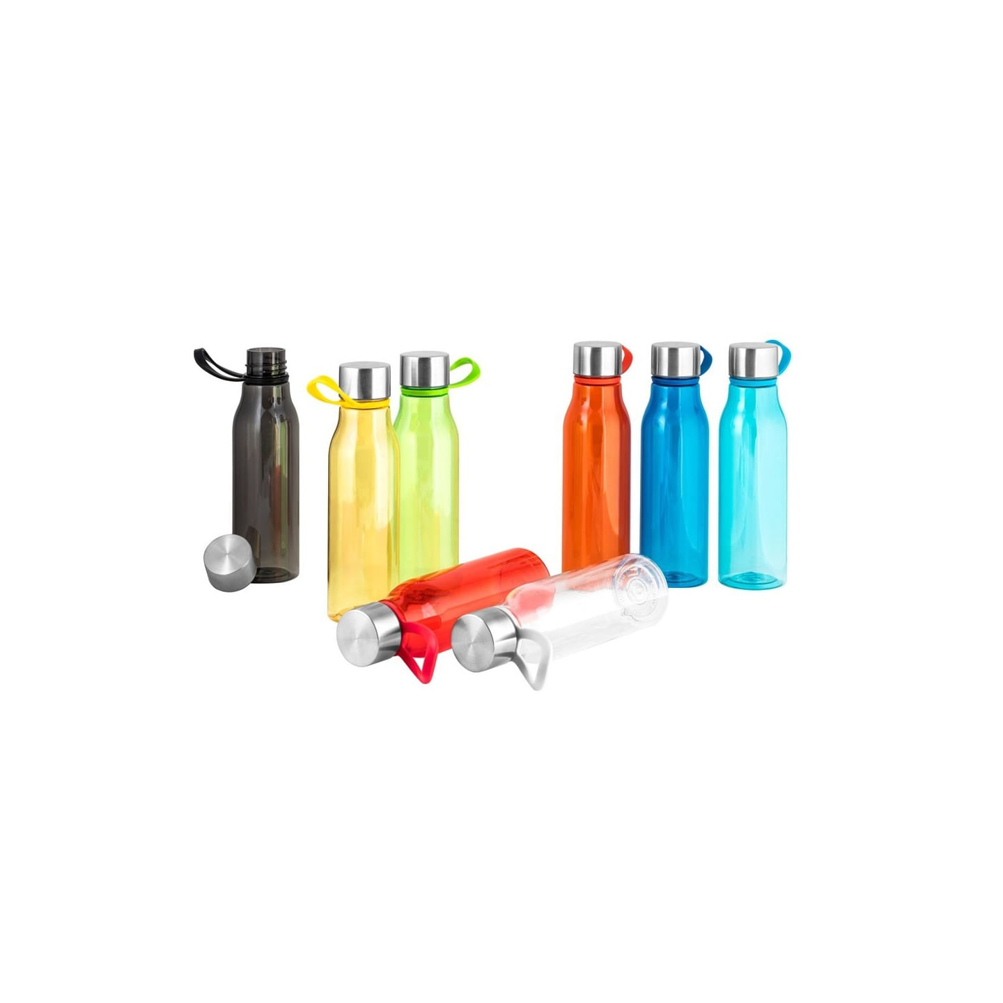 Sticla sport din plastic cu maner din silicon