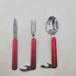 Casa si Gradina - Bucatarie si vesela - Vesela si tacamuri - Tacamuri si seturi - Set de Tacamuri, Lingura, Furculita si Cutit, Desfacator de Sticle, 16 cm, Rosii - Infinity.ro
