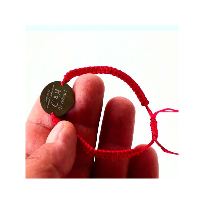 Fashion, accesorii si bijuterii - Femei - Bijuterii femei - Bratari femei - Set de 2 bratari pentru cupluri personalizate cu mesajele tale, Dalimag - Infinity.ro