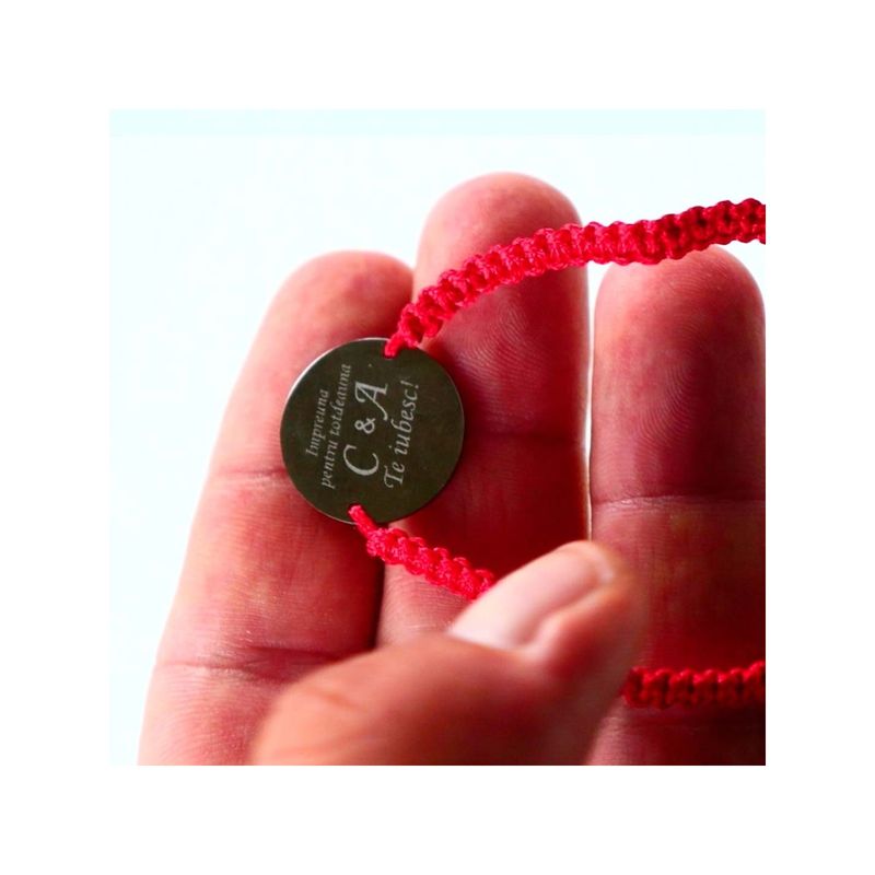 Fashion, accesorii si bijuterii - Femei - Bijuterii femei - Bratari femei - Set de 2 bratari pentru cupluri personalizate cu mesajele tale, Dalimag - Infinity.ro