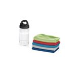 Casa si Gradina - Bucatarie si vesela - Cani si pahare - Sticle - Set sticla cu maner, 440 ml si prosop sport 30 x 80 cm, albastru - Infinity.ro