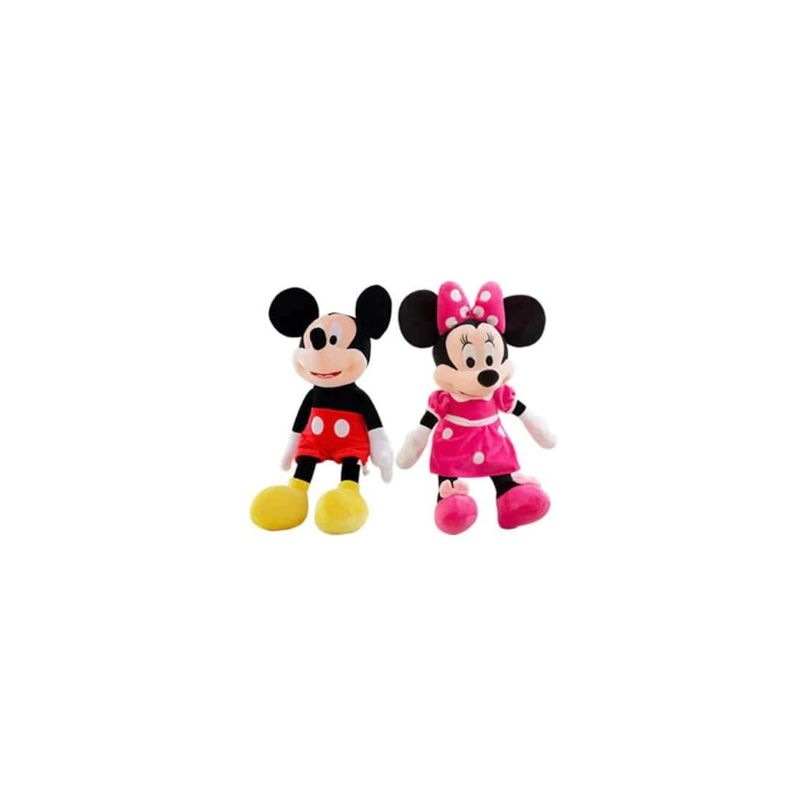 Jucarii, Copii si Bebe - Jucarii si jocuri - Jucarii de plus - Set Jucarii din Plus Mickey si Minnie Mouse, 28 cm - Infinity.ro