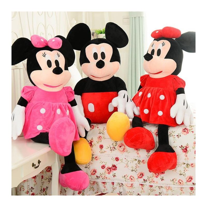 Jucarii, Copii si Bebe - Jucarii si jocuri - Jucarii de plus - Set Jucarii din Plus Mickey si Minnie Mouse, 28 cm - Infinity.ro