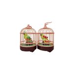 Jucarii, Copii si Bebe - Jucarii si jocuri - Figurine - Set Figurine Pasari, In Cusca, Multicolor, Sunete Din Natura, 15 X 12 X 17 Cm - Infinity.ro