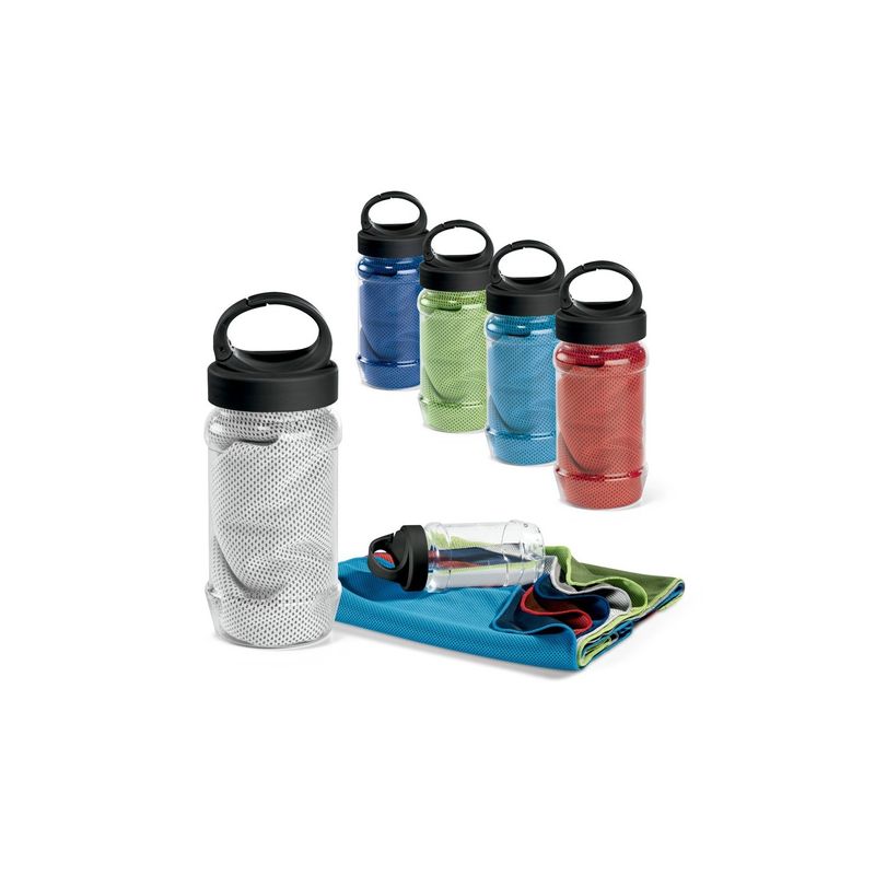 Casa si Gradina - Bucatarie si vesela - Cani si pahare - Sticle - Set sticla cu maner, 440 ml si prosop sport 30 x 80 cm, rosu - Infinity.ro