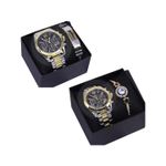 Fashion, accesorii si bijuterii - Femei - Bijuterii femei - Ceasuri femei - Set de Ceas si bratara, Pentru Femei si Barbati, Argintiu, Auriu - Infinity.ro