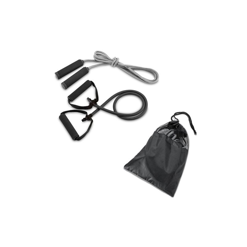 Sport si Outdoor - Fitness - Accesorii fitness - Benzi elastice fitness - Set de fitness ,coarda elastica, coarda de sarit, husa - Infinity.ro