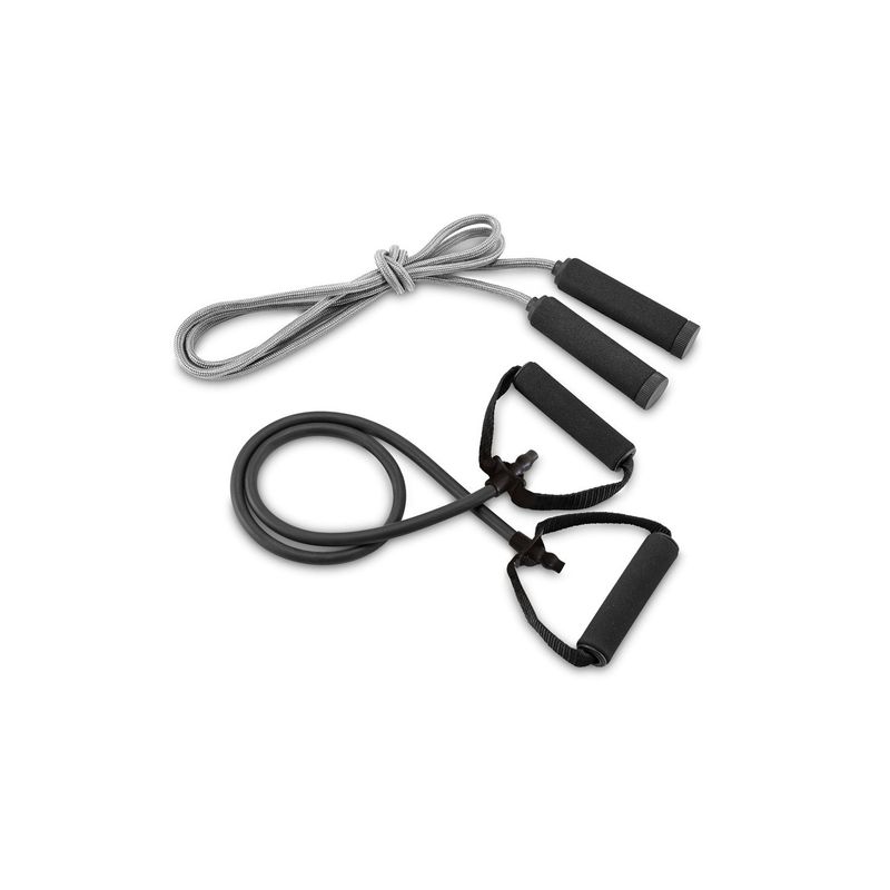 Sport si Outdoor - Fitness - Accesorii fitness - Benzi elastice fitness - Set de fitness ,coarda elastica, coarda de sarit, husa - Infinity.ro