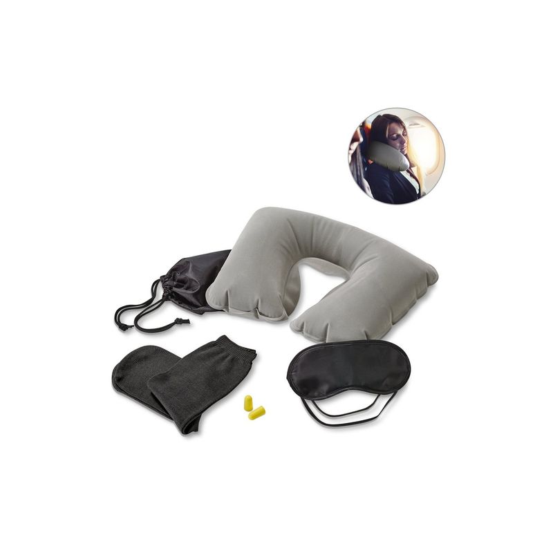 Sport si Outdoor - Articole de voiaj - Accesorii articole de voiaj - Set de calatorie, perna gat, masca ochi, dopuri urechi, sosete - Infinity.ro