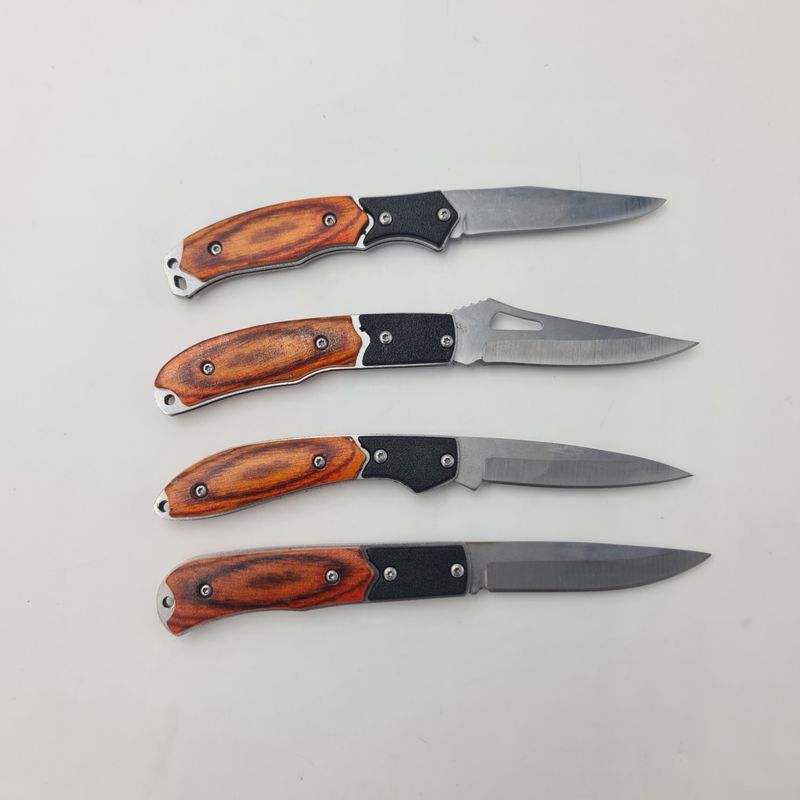 Sport si Outdoor - Camping - Cutite, bricege si accesorii - Cutite si bricege - Set 4 Bricege, Maner Lemn - Infinity.ro