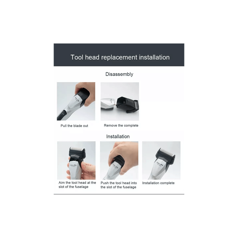 Ingrijire personala si Cosmetice - Aparate & accesorii ingrijire personala - Aparate de ras si tuns - Aparate de tuns - Set Aparat de Tuns Facial 3 in 1, Model DL-9049 cu 3 capete detasabile, 17 cm - Infinity.ro