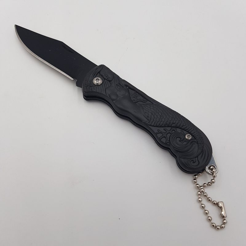 Sport si Outdoor - Camping - Cutite, bricege si accesorii - Cutite si bricege - Set 4 x cutit briceag varf ascutit, 16 cm, 60 g, albastru, rosu, gri, negru - Infinity.ro