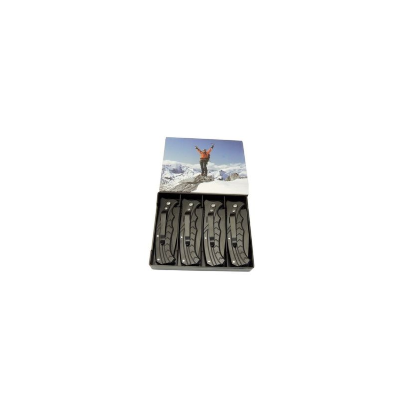 Sport si Outdoor - Camping - Cutite, bricege si accesorii - Cutite si bricege - Set 4 Cutite De Buzunar, Sistem Prindere Curea, 16 cm - Infinity.ro