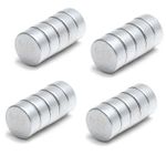Casa si Gradina - Constructii - Feronerie si accesorii - Suruburi, dibluri si accesorii uz general - Set 20 magneti foarte puternici, gri, disc, simplu, 15 mm X 5 mm - Infinity.ro