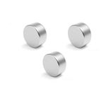 Casa si Gradina - Constructii - Feronerie si accesorii - Suruburi, dibluri si accesorii uz general - Set 3 magneti foarte puternici, gri, disc, simplu, 15 mm X 5 mm - Infinity.ro