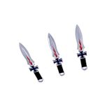 Sport si Outdoor - Camping - Cutite, bricege si accesorii - Cutite si bricege - Set 3 cutite ninja de aruncat in copaci,18 cm, negru, cruce - Infinity.ro