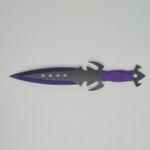 Sport si Outdoor - Camping - Cutite, bricege si accesorii - Cutite si bricege - Set 3 cutite ninja de aruncat in copaci,18 cm, mov si negru, model abyss - Infinity.ro