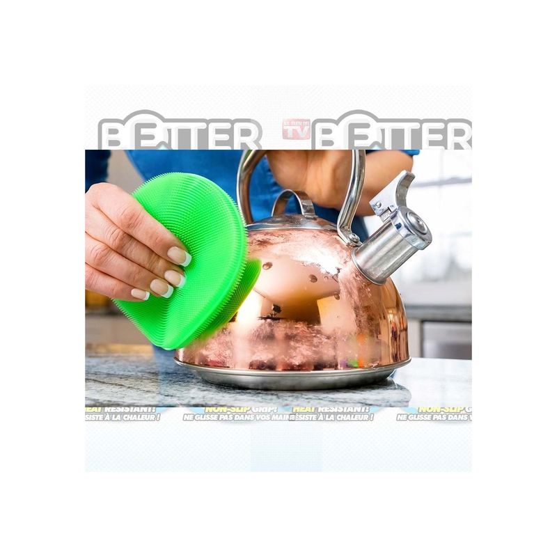 Market - Curatenie si intretinere casa - Produse bucatarie - Lavete si bureti - Set 3 bureti de vase si Bucatarie din Silicon Better Sponge, Multifunctional - Infinity.ro