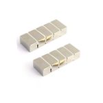Casa si Gradina - Constructii - Feronerie si accesorii - Suruburi, dibluri si accesorii uz general - Set 10 magneti foarte puternic, tip bloc, 20 x 10 x 10 mm, gri - Infinity.ro
