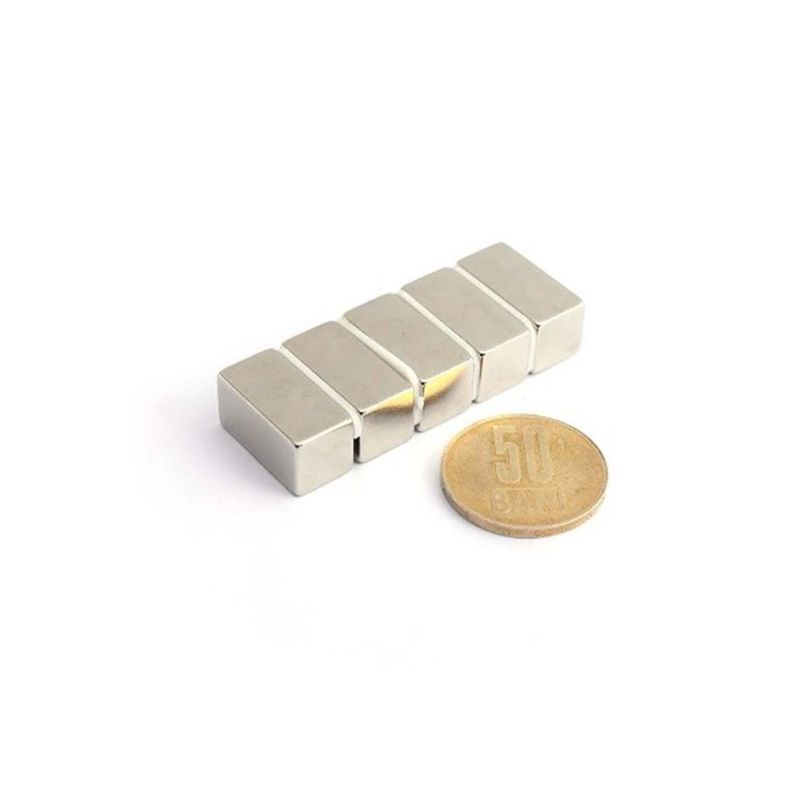 Casa si Gradina - Constructii - Feronerie si accesorii - Suruburi, dibluri si accesorii uz general - Set 10 magneti foarte puternic, tip bloc, 20 x 10 x 10 mm, gri - Infinity.ro
