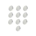 Casa si Gradina - Constructii - Feronerie si accesorii - Suruburi, dibluri si accesorii uz general - Set 10 magneti foarte puternici, gri, disc, simplu, 7 mm X 2 mm - Infinity.ro