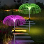 Casa si Gradina - Corpuri si surse de iluminat - Iluminat exterior - Lampi solare - Set 2 Ghirlande luminoase solare, pentru gradina, model Meduza, Led-uri colorate,70 cm - Infinity.ro